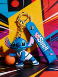 3D PVC Figure Keychain - Lilo & Stitch - Stitch Dribbling Basketball