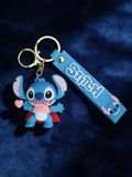 3D PVC Figure Keychain - Lilo & Stitch - Stitch Cape Bow Heart
