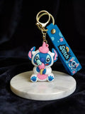 3D PVC Figure Keychain - Lilo & Stitch - Stitch Unicorn Eating Ice Cream