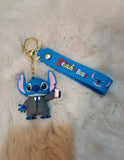 3D PVC Figure Keychain - Lilo & Stitch - Stitch Holding Phone In Suit