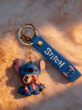 3D PVC Figure Keychain - Lilo & Stitch - Winking Stitch Holding Jason Teddy