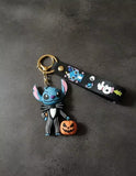 3D PVC Figure Keychain - Lilo & Stitch - Stitch Jack Skellington Pumpkin