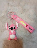 3D PVC Figure Keychain - Lilo & Stitch - Angel Arms Crossed