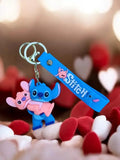 3D PVC Figure Keychain - Lilo & Stitch - Stitch Holding Angel