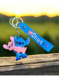 3D PVC Figure Keychain - Lilo & Stitch - Stitch Holding Angel