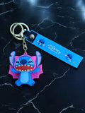 3D PVC Figure Keychain - Lilo & Stitch - Stitch Pink Winged Happy