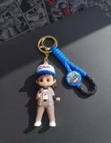3D PVC Figure Keychain - Stranger Thing - Dustin Hellfire Club Outfit