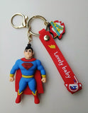 3D PVC Figure Keychain - Superman Superheroes - Superman With Top Knot
