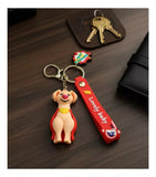 3D PVC Figure Keychain - Superman Superheroes - Krypto Superdog Sitting