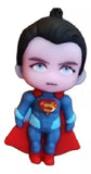 3D PVC Figure Keychain - Superman Superheroes - Chibi Superman Top Knot