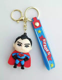 3D PVC Figure Keychain - Superman Superheroes - Chibi Superman Grumpy Pose