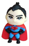 3D PVC Figure Keychain - Superman Superheroes - Chibi Superman Grumpy Pose