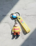 3D PVC Figure Keychain - Takeshi Goda De Doraemon - Gian Classic Outfit