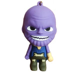 3D PVC Figure Keychain - Thanos Superheroes - Chibi Thanos Grinning