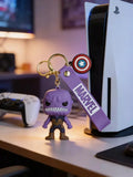 3D PVC Figure Keychain - Thanos Superheroes - Thanos Armored Grinning