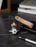 3D PVC Figure Keychain - Thanos Superheroes - Chibi Thanos Riding Flower Plane
