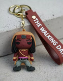 3D PVC Figure Keychain - The Walking Dead - Magna With Headband And Knife