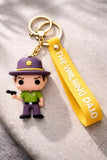 3D PVC Figure Keychain - The Walking Dead - Rick Grimes Sheriff With Gun