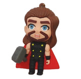 3D PVC Figure Keychain - Marvel - Chibi Thor Holding Mjolnir