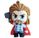 3D PVC Figure Keychain - Thor Superheroes - Chibi Thor Holding Mjolnir Variant 3