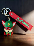 3D PVC Figure Keychain - Zootopia - Chibi Nick Wilde Junior Ranger