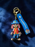 3D PVC Figure Keychain - Zootopia - Stu Hopps Farmer Outfit