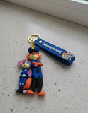 3D PVC Figure Keychain - Zootopia - Nick Judy Police Uniforms