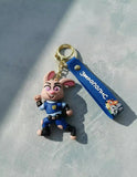 3D PVC Figure Keychain - Zootopia - Judy Hopps Police Uniform Variant 4