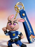 3D PVC Figure Keychain - Zootopia - Judy Hopps Police Uniform Variant 4