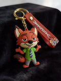3D PVC Figure Keychain - Zootopia - Nick Wilde Classic Green Shirt