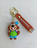3D PVC Figure Keychain - Zootopia - Beaver Holding Magnifying Glass