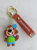 3D PVC Figure Keychain - Zootopia - Beaver Holding Magnifying Glass