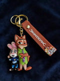 3D PVC Figure Keychain - Zootopia - Judy Police Nick Green Shirt