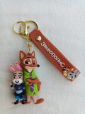 3D PVC Figure Keychain - Zootopia - Judy Police Nick Green Shirt
