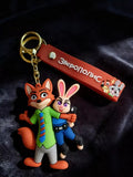 3D PVC Figure Keychain - Zootopia - Nick Judy Police Uniform Selfie
