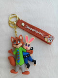3D PVC Figure Keychain - Zootopia - Nick Judy Police Uniform Selfie