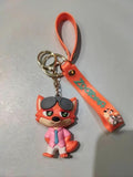 3D PVC Figure Keychain - Zootopia - Nick Wilde Pink Shirt Sunglasses