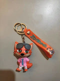 3D PVC Figure Keychain - Zootopia - Nick Wilde Pink Shirt Sunglasses