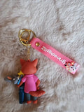 3D PVC Figure Keychain - Zootopia - Nick Wilde Pink Shirt Judy