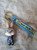 3D PVC Figure Keychain - Zootopia - Judy Hopps Holding Bunny Plush