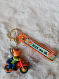 3D PVC Figure Keychain - Zootopia - Nick Wilde Judy Hopps Motorcycle