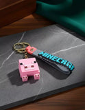 3D PVC Figure Keychain - Minecraft - Pink Block Pig