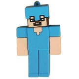 3D PVC Figure Keychain - Minecraft - Steve Blue Armor
