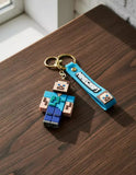 3D PVC Figure Keychain - Minecraft - Steve Default Outfit