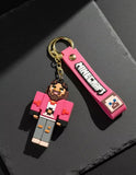 3D PVC Figure Keychain - Minecraft - Hal Pink Jacket