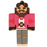 3D PVC Figure Keychain - Minecraft - Hal Pink Jacket