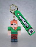 3D PVC Figure Keychain - Minecraft - Alex Standing