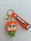 3D PVC Figure Keychain - Minecraft - Glow Squid Head