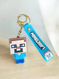 3D PVC Figure Keychain - Minecraft - Steve Default Skin