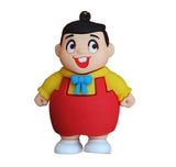 3D PVC Figure Keychain - Ñoño De El Chavo - Ñoño Red Overalls Blue Bow